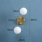 Lámpara de Pared Astra | Diseño Moderno Doble Globo en Oro