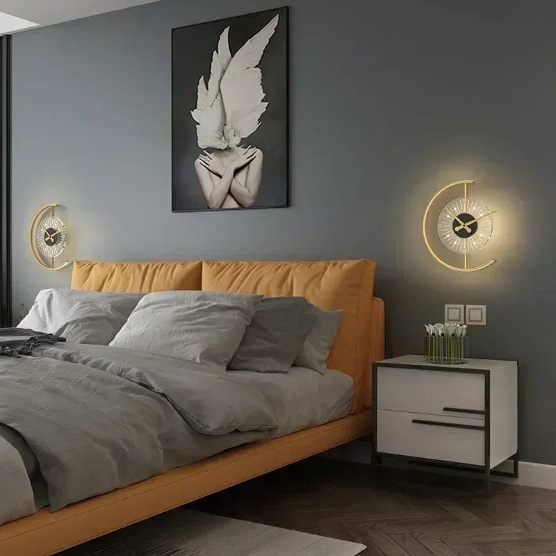 Reloj de Pared Lunaris | Aplique LED Posmoderno