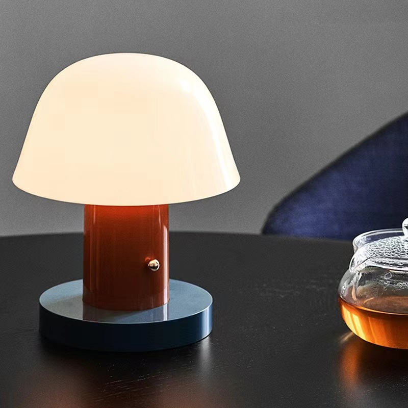 Lámpara de mesa con forma de hongo | Luz LED moderna recargable