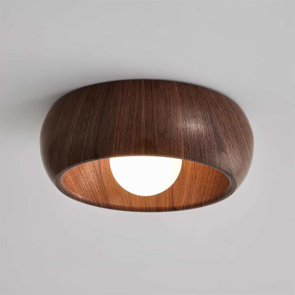Lámpara de Techo Albanora | Luminaria LED de Madera Moderna Minimalista