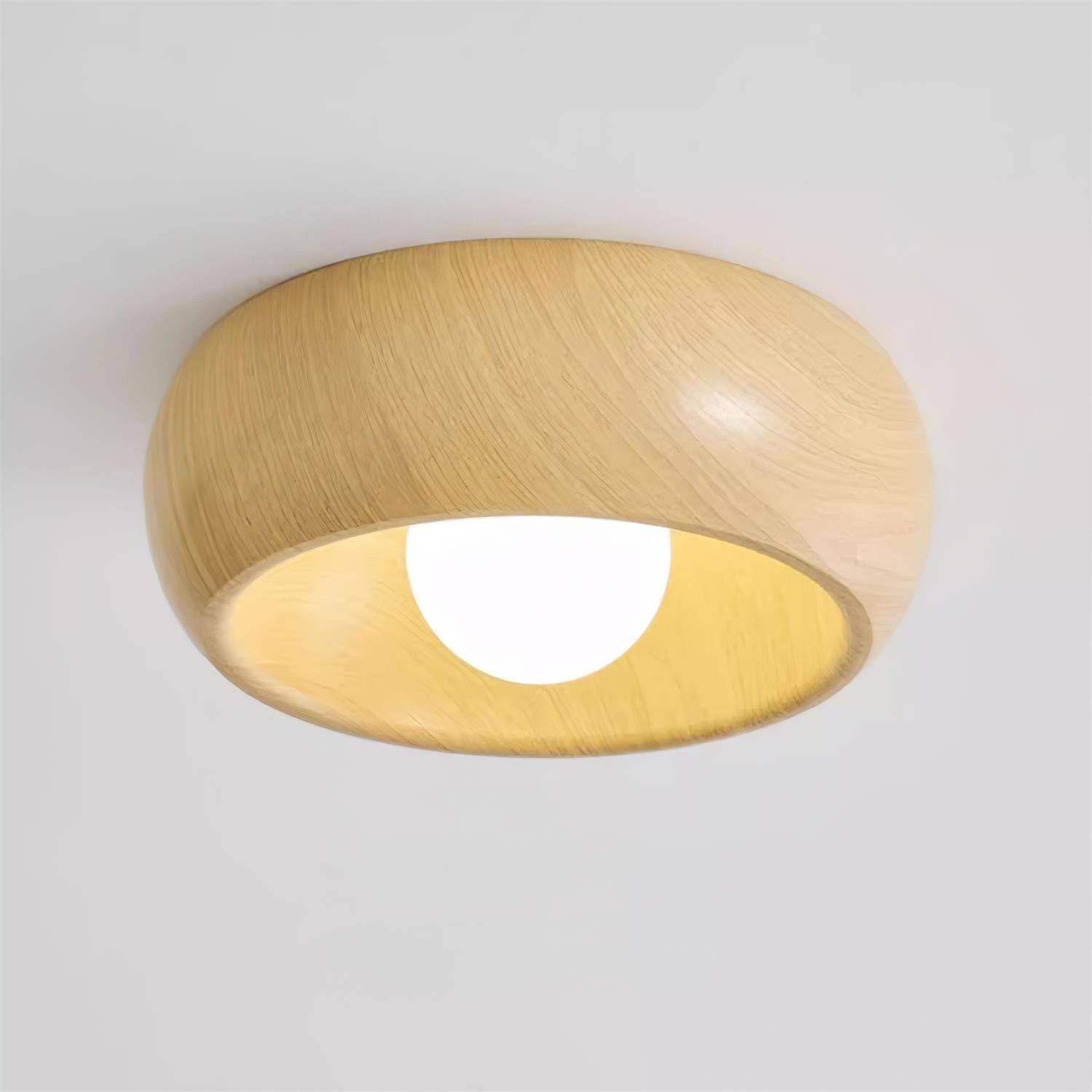 Lámpara de Techo Albanora | Luminaria LED de Madera Moderna Minimalista