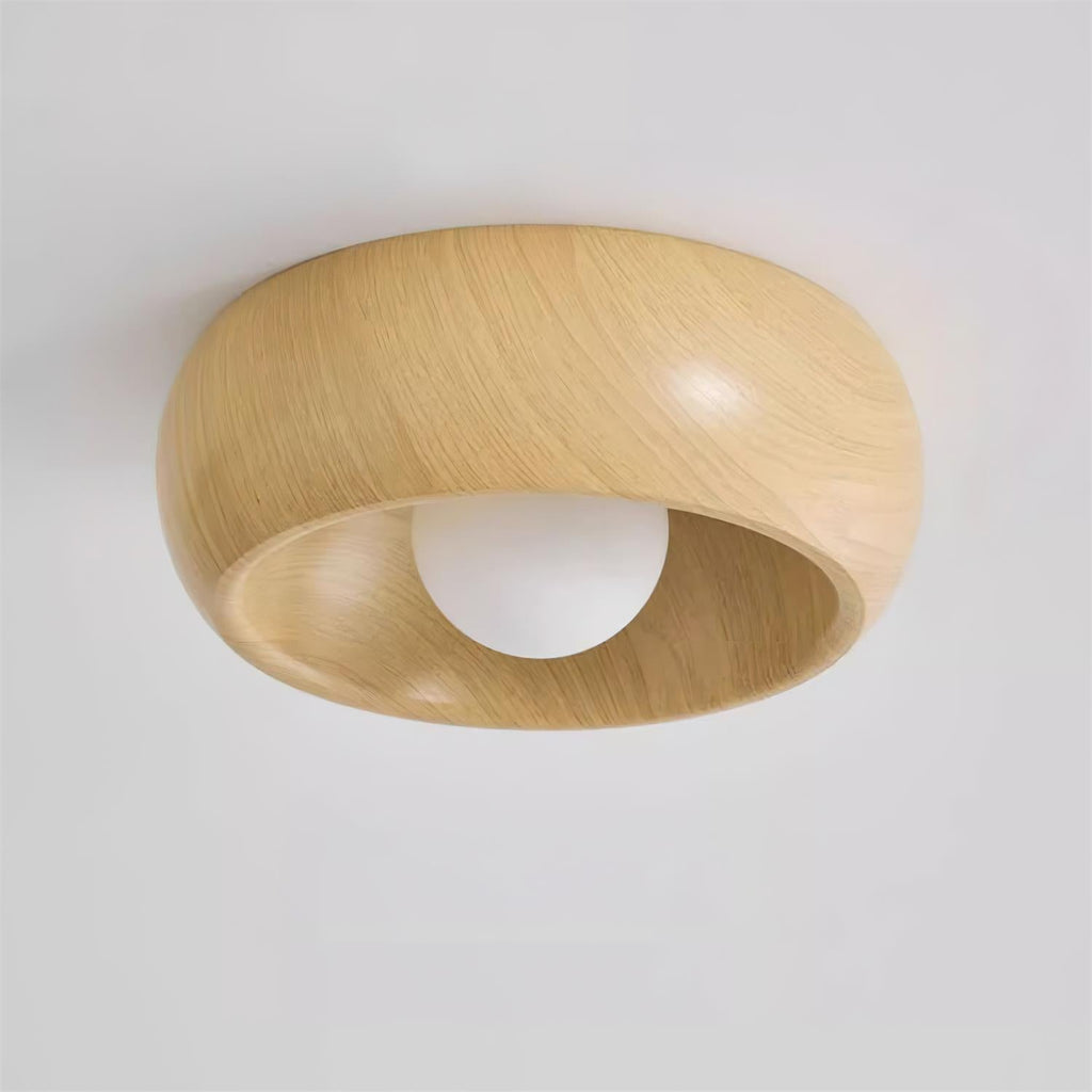 Lámpara de Techo Albanora | Luminaria LED de Madera Moderna Minimalista