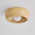 Lámpara de Techo Albanora | Luminaria LED de Madera Moderna Minimalista