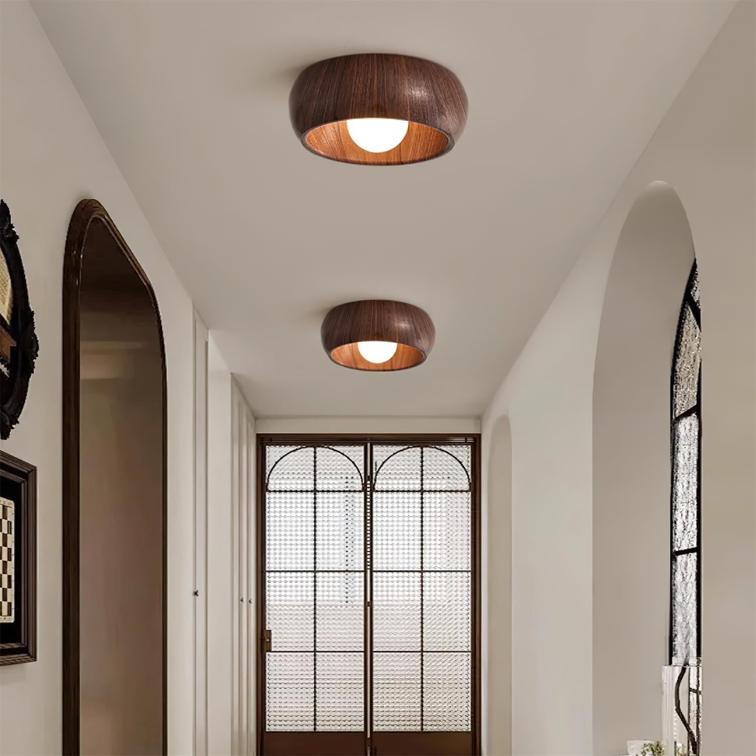 Lámpara de Techo Albanora | Luminaria LED de Madera Moderna Minimalista