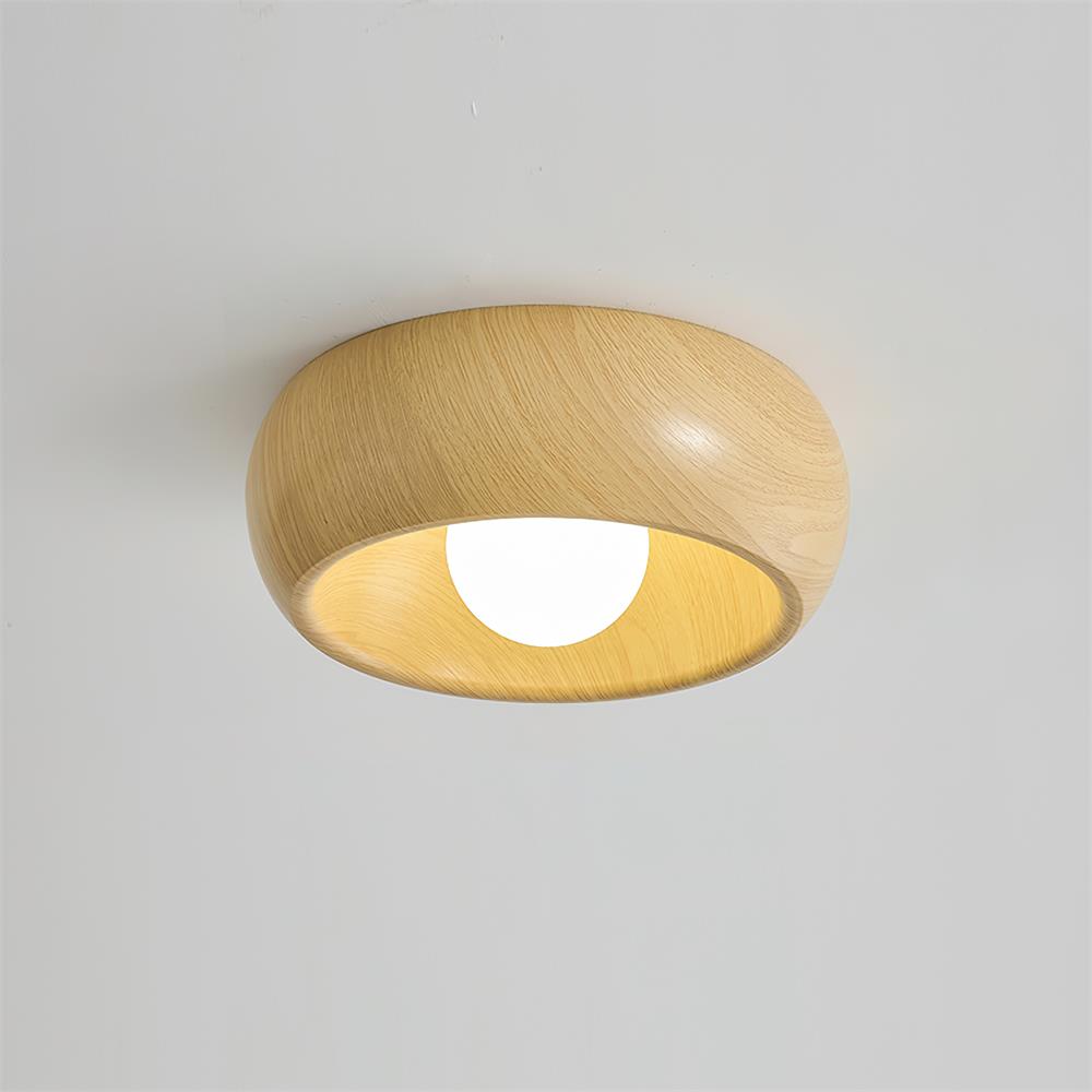 Lámpara de Techo Albanora | Luminaria LED de Madera Moderna Minimalista