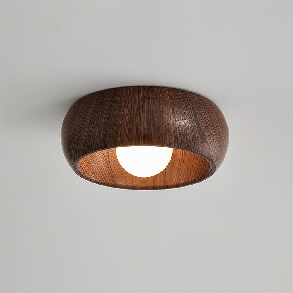 Lámpara de Techo Albanora | Luminaria LED de Madera Moderna Minimalista