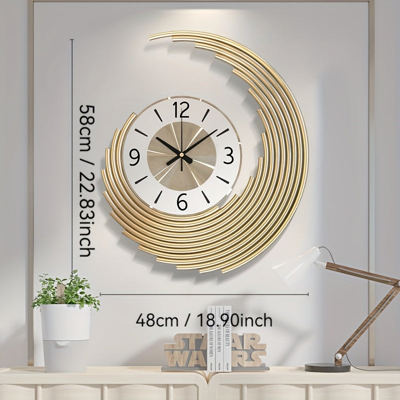 Reloj de Pared Moderno 3D de Metal | Reloj Decorativo con Movimiento de Cuarzo Silencioso