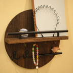 Organizador redondo de llaves de madera | Elegante y ecológico para pared