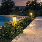 Luces de Llama de Bambú Solares (Pack 2)