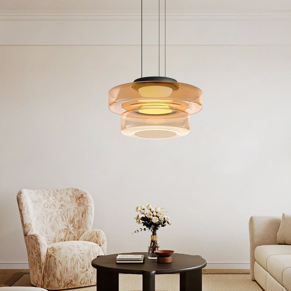 Lámpara colgante de vidrio | Luz colgante estilo Bauhaus
