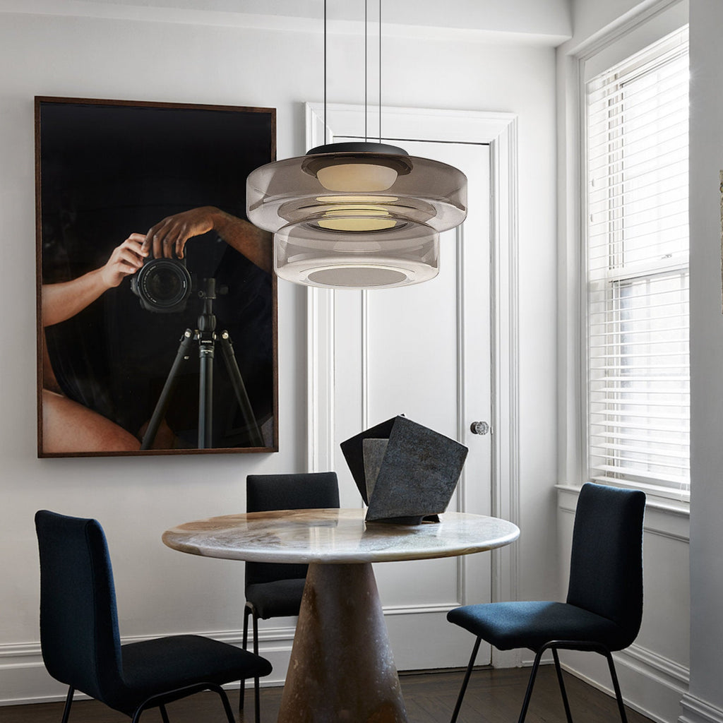 Lámpara colgante de vidrio | Luz colgante estilo Bauhaus