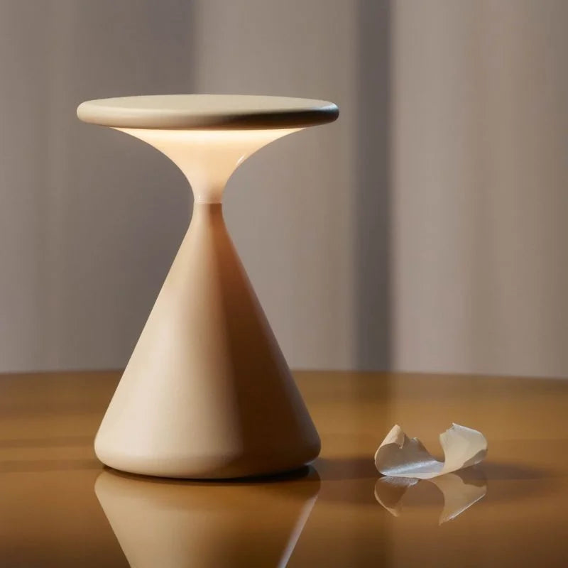 Lámpara de Mesa Inalámbrica Aurora | Diseño de Reloj de Arena