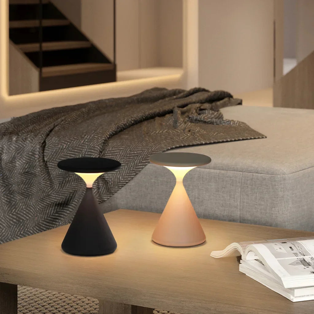 Lámpara de Mesa Inalámbrica Aurora | Diseño de Reloj de Arena