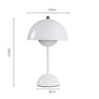 Lámpara de Mesa LED con Base de Hongo | Luz Nocturna Recargable con Control Táctil